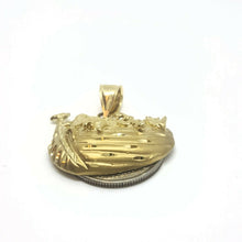 Load image into Gallery viewer, New 14k yellow Gold Noah's Ark ship Pendant charm fine gift religious jewelry 8g
