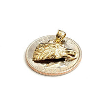 Load image into Gallery viewer, New 14k yellow Gold eagle Head Pendant charm gift fine jewelry unisex 1.7g

