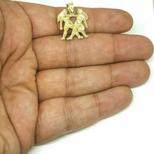 Load image into Gallery viewer, New 10k yellow solid Gold Gemini zodiac astrology Pendant charm fine jewelry 2g
