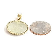 Load image into Gallery viewer, 10k yellow gold round virgin Guadalupe Pendant fine religious jewelry 0.97" 3.7g
