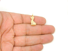 Load image into Gallery viewer, 14k yellow Gold hollow 3d dog full body Pendant charm jewelry fine gift pet 1.4g
