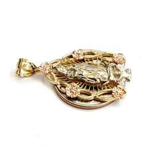 Load image into Gallery viewer, 14k 3 color gold virgin Mary Guadalupe pendant charm gift religious jewelry 4.4g
