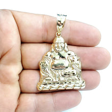 Load image into Gallery viewer, New 10k yellow gold buddha Buda Buddah pendant charm fine religious jewelry 8.9g
