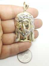 Load image into Gallery viewer, New 10k two-tone gold jesus face head pendant fine religious gift jewelry 11.1g
