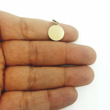 Load image into Gallery viewer, 10k 3 color gold round boy holy first communion pendant charm jewelry 0.51" 1g
