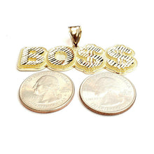 Load image into Gallery viewer, New 10k yellow Gold BOSS dollar sign Pendant charm diamond cut fine jewelry 7.4g

