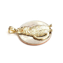 Load image into Gallery viewer, New 14k solid yellow Gold cat full body Pendant charm fine jewelry gift pet 2.3g
