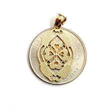 Load image into Gallery viewer, 14k solid 3 color gold cross Pendant charm fine gift religious jewelry unisex 2g
