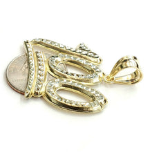 Load image into Gallery viewer, New 10K Solid Yellow Gold Diamond Cut One Hundred 100 Charm Pendant jewelry 6.9g
