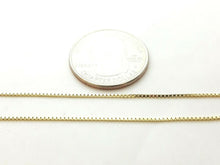 Load image into Gallery viewer, Brand New 14K Yellow Gold Square Box Chain Necklace fine gift jewelry 1.7g 18&quot;
