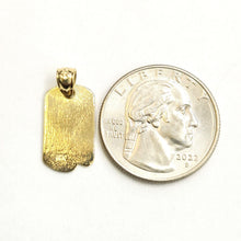 Load image into Gallery viewer, 14k yellow Gold Tiny medical ID dog tag name tag Pendant charm fine jewelry 1.4g
