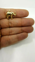 Load image into Gallery viewer, 14k yellow Gold hollow elephant 3D Pendant charm fine gift jewelry lucky 1.9g

