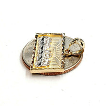 Load image into Gallery viewer, 14k two tone gold last supper pendant charm diamond cut fine gift jewelry 2.4g
