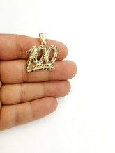Load image into Gallery viewer, New 10K Solid Yellow Gold Diamond Cut One Hundred 100 Charm Pendant jewelry 2.9g
