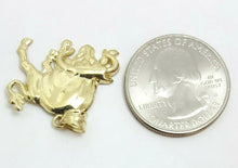 Load image into Gallery viewer, 10k yellow solid Gold taurus bull zodiac Pendant charm fine gift jewelry 1.9g
