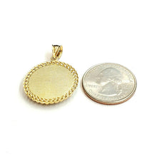 Load image into Gallery viewer, 10k yellow gold round Jesus face head pendant charm religious jewelry 0.97" 4.6g
