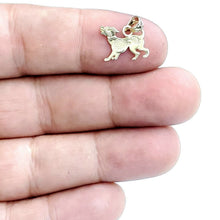 Load image into Gallery viewer, 14k yellow Gold tiny dog full body Pendant charm fine jewelry gift pet 0.6g
