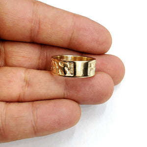 14k yellow gold Ani Le Dodi I am my beloved's ring band Jewish jewelry 7.9g