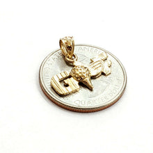 Load image into Gallery viewer, 14k yellow Gold Golf word ball Pendant charm sport game fine jewelry gift 1.4g
