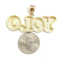 Load image into Gallery viewer, 10k yellow Gold YOLO word Pendant You only live once diamond cut  jewelry 7.2g

