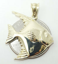 Load image into Gallery viewer, 10k yellow Gold fish Pisces zodiac Pendant charm fine gift jewelry unisex 4.7g
