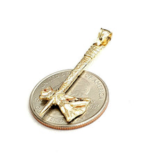 Load image into Gallery viewer, New 14k Yellow Gold Solid 3D AXE Pendant charm outdoor tool fine jewelry 2.8g
