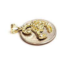 Load image into Gallery viewer, New 10k yellow gold scorpion Scorpio pendant charm zodiac sign fine jewelry 1.6g
