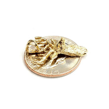 Load image into Gallery viewer, 14k yellow Gold deer buck male head Hunting Pendant charm gift  jewelry 1.9g
