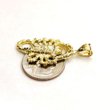 Load image into Gallery viewer, New 10k yellow gold scorpion Scorpio pendant charm zodiac sign Fine Jewelry 3.4g

