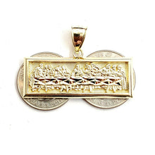 Load image into Gallery viewer, New 10k yellow gold last supper pendant charm fine gift religions jewelry 7.7g
