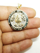 Load image into Gallery viewer, 10k yellow gold round virgin Caridad del Cobre pendant fine jewelry 1.23" 5.4g
