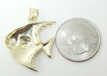 Load image into Gallery viewer, 10k yellow Gold fish Pisces zodiac Pendant charm fine gift jewelry unisex 4.7g
