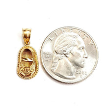 Load image into Gallery viewer, 14K Yellow Gold 3D Classic baby girl Shoe Charm Pendant gift Fine Jewelry 1.5g
