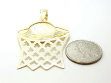 Load image into Gallery viewer, 10k yellow gold basketball net hoop pendant charm fine gift sport jewelry 7.1g
