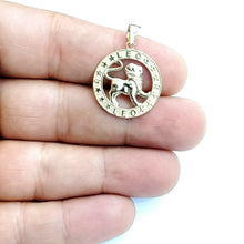 Load image into Gallery viewer, New 10k yellow Gold round lion Leo zodiac sign Pendant charm fine jewelry 2.4g
