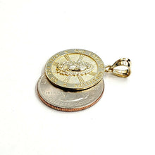Load image into Gallery viewer, 10k gold round virgin Mary Guadalupe pendant charm gift fine jewelry 0.86" 2.6g
