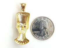 Load image into Gallery viewer, New 10k yellow Gold Egyptian Nefertiti Queen Cleopatra head Pendant jewelry 3.7g
