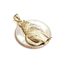 Load image into Gallery viewer, New 14k solid yellow Gold cat full body Pendant charm fine jewelry gift pet 2.3g
