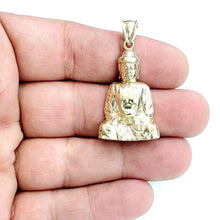 Load image into Gallery viewer, New 10k yellow gold buddha Buda Buddah pendant charm fine religious jewelry 4.6g
