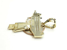 Load image into Gallery viewer, New 10k yellow Gold solid Uzi machine gun Pendant charm fine jewelry unisex 5.9g
