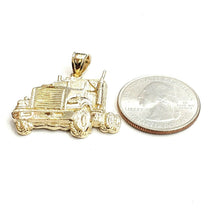 Load image into Gallery viewer, New 14k yellow Gold truck car trucking Pendant charm gift fine jewelry 6.3g
