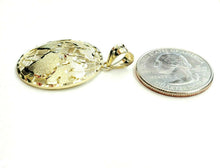 Load image into Gallery viewer, New 10k yellow gold round globe planet earth world map pendant jewelry 1.08" 3g
