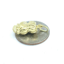 Load image into Gallery viewer, New 14k yellow gold 3D hollow owl full body pendant charm gift fine jewelry 1.5g
