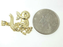 Load image into Gallery viewer, 10k yellow solid Gold Capricorn Sea Goat zodiac Pendant charm fine jewelry 2.4g
