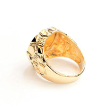 Load image into Gallery viewer, 14K Gold nugget coin ring size 10.5 14.4g 5 dollar 1/10 oz 22k American Eagle

