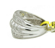 Load image into Gallery viewer, 0.90ct Genuine diamond 14k White Gold Women Ring wide band fine jewelry Size 7
