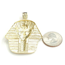 Load image into Gallery viewer, 10k yellow solid Gold Egyptian pharaoh king head Pendant jewelry fine gift 10.2g
