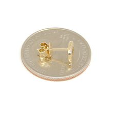 Load image into Gallery viewer, New 14k yellow Gold 0.11Ct Round Diamond moon stud Earrings Push Back Fastening
