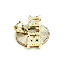 Load image into Gallery viewer, New 10k yellow gold BLM black lives matter pendant charm fine gift unisex 2.5g
