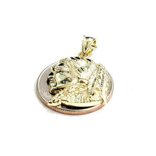 Load image into Gallery viewer, New 10k solid yellow Gold Chief face head Pendant diamond cut fine jewelry 2.4g
